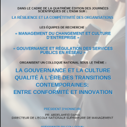 National Conference : Governance and Quality Culture in the Era of Contemporary Transitions : Between Compliance and Innovation