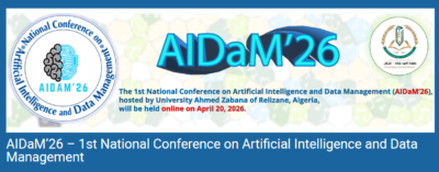 AIDaM’26 – 1ère Conférence nationale sur l’intelligence artificielle et la gestion des données.