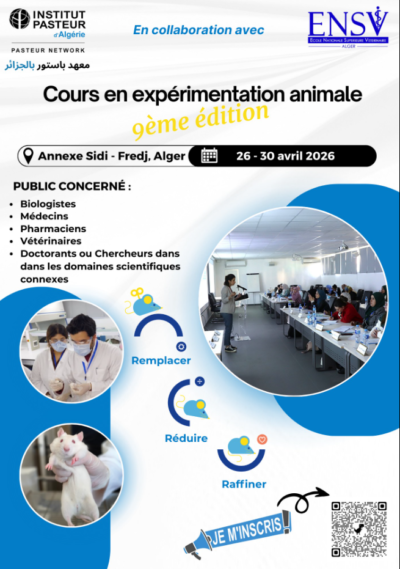 9ème Cours en expérimentation animale (Institut Pasteur d’Algérie)