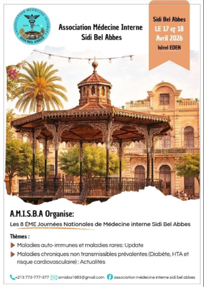 Les 8 ÉME JOURNÉES NATIONALES DE MÉDECINE INTERNE