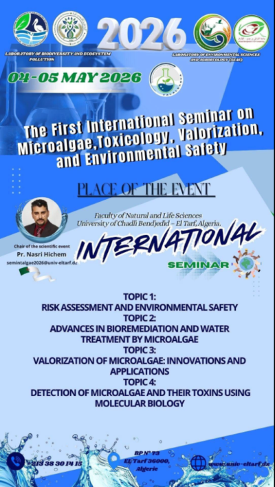 The First International Seminar on Microalgae, Toxicology, Valorization, and Environmental Safety