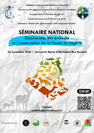 Séminaire National « Biodiversité, Bio-écologie et Conservation de la Faune en Algérie » | SNBBCFA